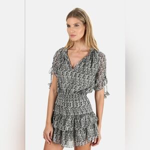 MISA Los Angeles | Black and White Printed Dress Sz M